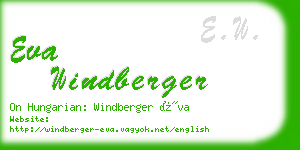 eva windberger business card